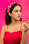 Blossom Embellished Hair Band for Women - Hot Pink