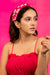 Blossom Embellished Hair Band for Women - Hot Pink