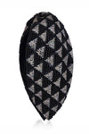 Selene Knotted Hair Band - Black & Silver