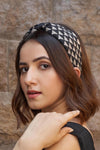 Selene Knotted Hair Band - Black & Silver