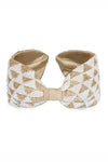 Selene Knotted Hair Band - White & Gold