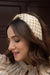 Selene Knotted Hair Band - White & Gold