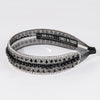 Crystal & Pearl Mesh Hair Band - Black