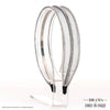 Mesh Hair Band with Crystals - Grey