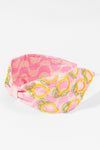 Lemon Pop Printed Knotted Headband