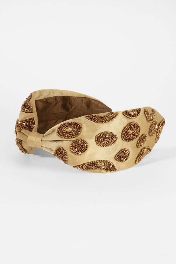 Champagne Paisley Headband