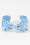Blue Pin Tuck knotted band