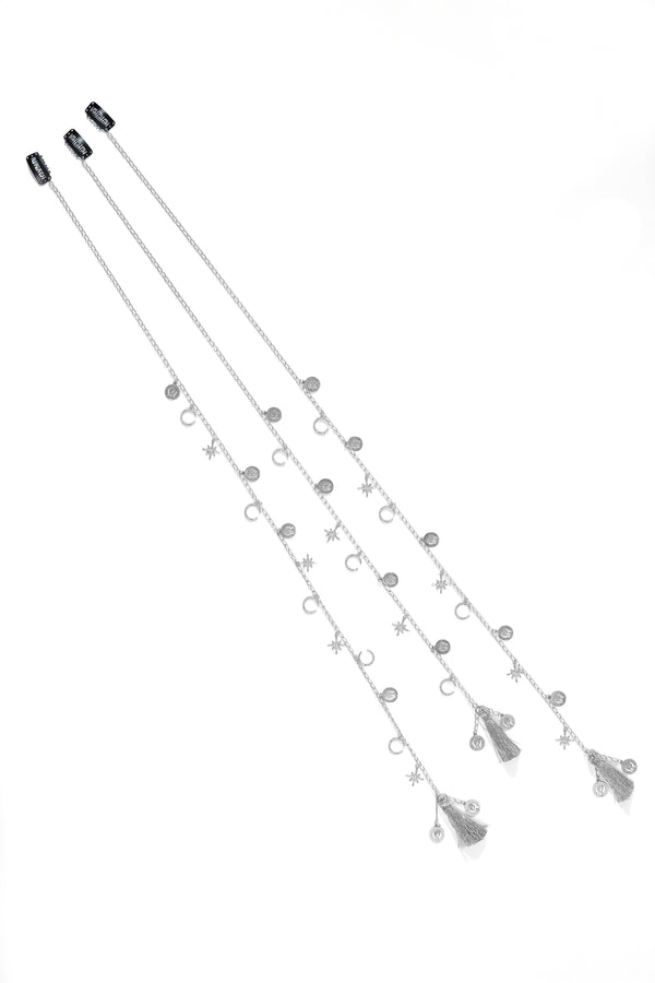 Starlit Tassel Braid Chain- Silver