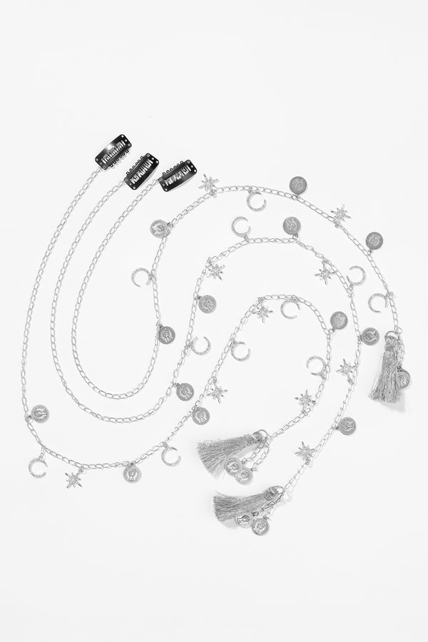 Starlit Tassel Braid Chain- Silver