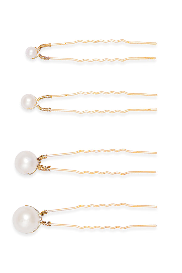 Set of 12 Pearl Embellished Pins