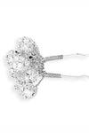 Set of 4 Embellished Pearls U Pins - Silver