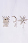 Set of 3 Celestia Crystal Hair Pins - Silver