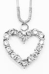 Crystal Heart Silver Pin (SINGLE)