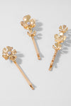 Iris Hair Pins - Set of 3 - Gold
