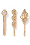 Selene Hair Pins - Set of 3 - Gold