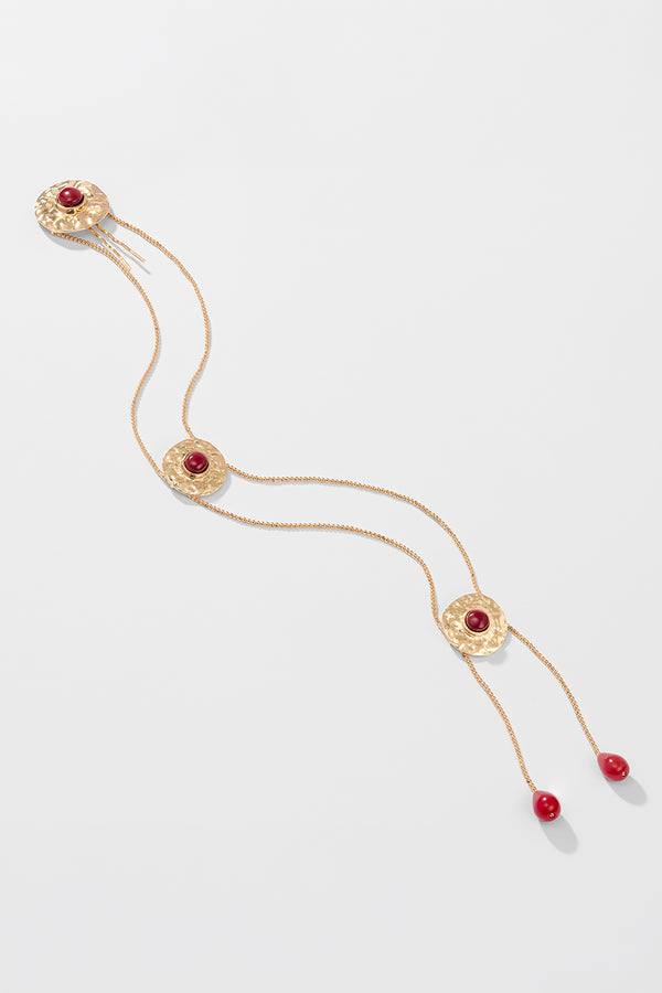 Scarlet Cascade Hair Chain