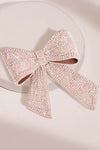 Blush Diamond Beaded Hair Bow