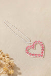 Crystal Heart Pink Pin (Single)