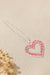 Crystal Heart Pink Pin (Single)