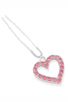 Crystal Heart Pink Pin (Single)