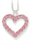 Crystal Heart Pink Pin (Single)