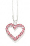 Crystal Heart Pink Pin (Single)