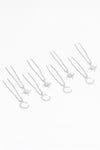 Celestia Silver Star & Moon Hair Pins - Set of 8