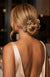 Set of 4 Embellished Pearls U Pins - Gold