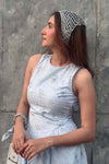 Bohemian Crochet Headscarf - Silver - Small