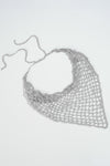 Bohemian Crochet Headscarf - Silver - Small