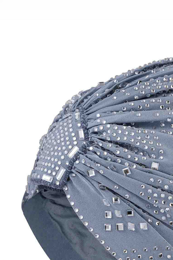 Blue Mirage Silver Crystal Headwrap