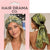 Tropical Leaf Print Satin Tie-Back Headwrap