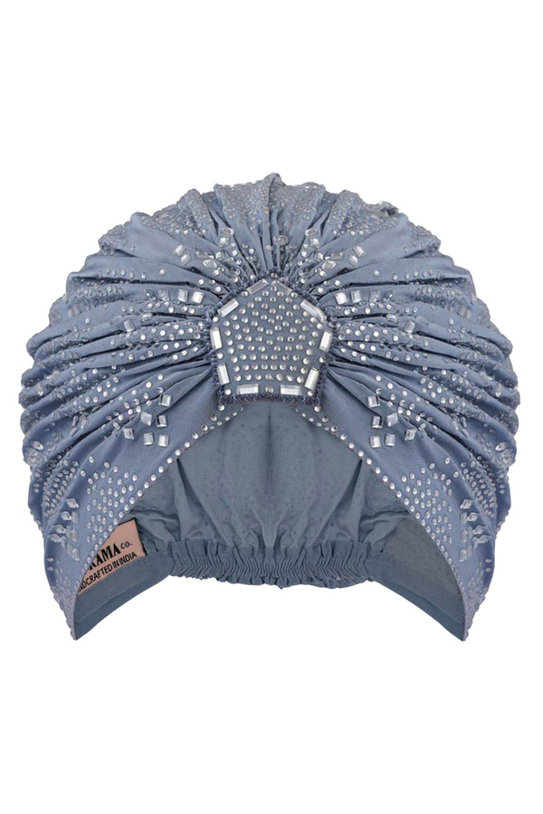 Blue Mirage Silver Crystal Headwrap