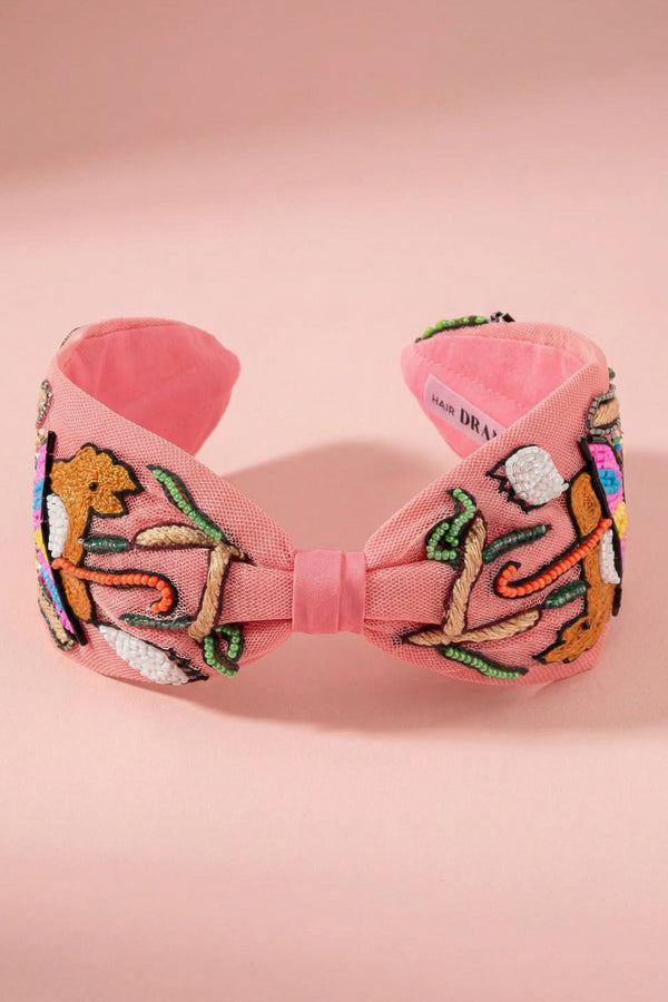 Nutty Love Knotted Headband- Light Pink
