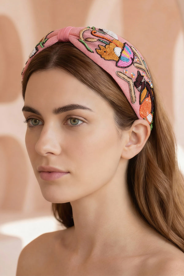 Nutty Love Knotted Headband- Light Pink
