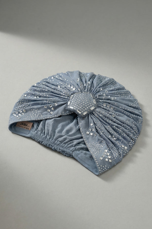 Blue Mirage Silver Crystal Headwrap