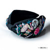 Swan Knotted Headband - Black