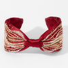 Scarlet Embroidered Knotted Headband