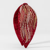 Scarlet Embroidered Knotted Headband