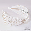 Crystal Mesh Knotted Hair Band - White