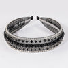 Crystal & Pearl Mesh Hair Band - Black
