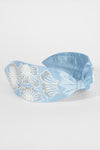 Flora Embellished Knotted Hair Band - Blue