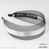 Black Mesh Hair Band with Silver Ribbon