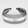 Black Mesh Hair Band with Silver Ribbon