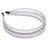 Mesh Hair Band with Crystals - Grey
