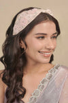 Peony Embellished Knotted Hair Band - Pink