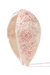Peony Embellished Knotted Hair Band - Pink