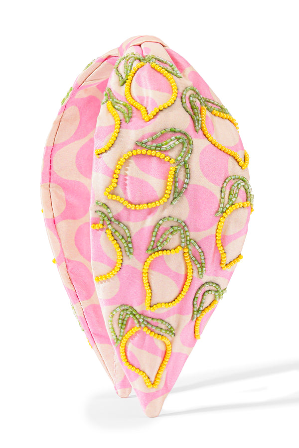 Lemon Pop Printed Knotted Headband