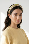 Golden Vine Embroidered Headband