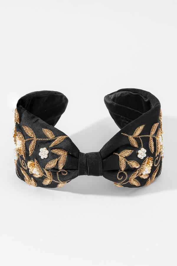 Midnight Bloom Embellished Headband